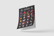 Load image into Gallery viewer, Formula Racing 2026 Wall Calendar with Driver Birthdays on Each Month