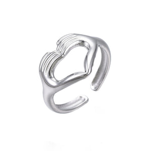 Adjustable Ring - Hands in Heart