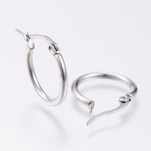 Load image into Gallery viewer, Hypoallergenic Steel Hoop Earrings