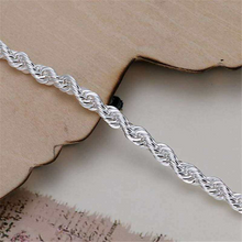 Load image into Gallery viewer, Twisted Rope Silver Plated Bracelet