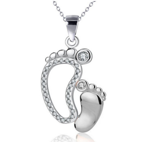 To My Mother Baby Feet Necklace Mothers Day Gift
