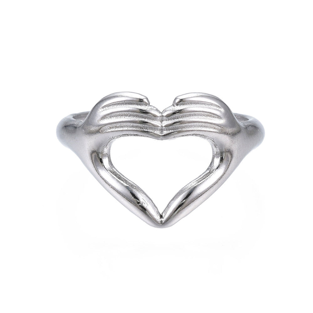 Adjustable Ring - Hands in Heart