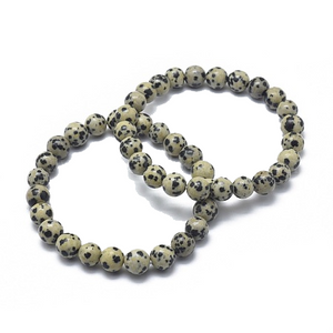 Dalmatian Jasper Bead Bracelet