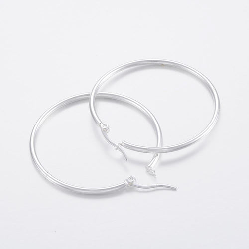Big Hoop Earrings, Hypoallergenic Earrings,Stainless Steel Silver
