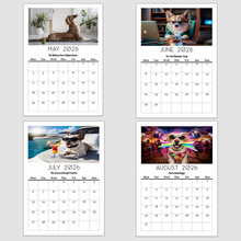 Load image into Gallery viewer, 2026 Calendar, If Dogs Were Influencers, Every Month with an Influencing Dog, Dog Owners Calendar A4
