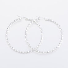 Load image into Gallery viewer, Twisted Ring Large Hoop Earrings