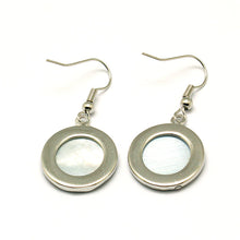 Load image into Gallery viewer, Abalone Paua Shell Round Dangle Earrings