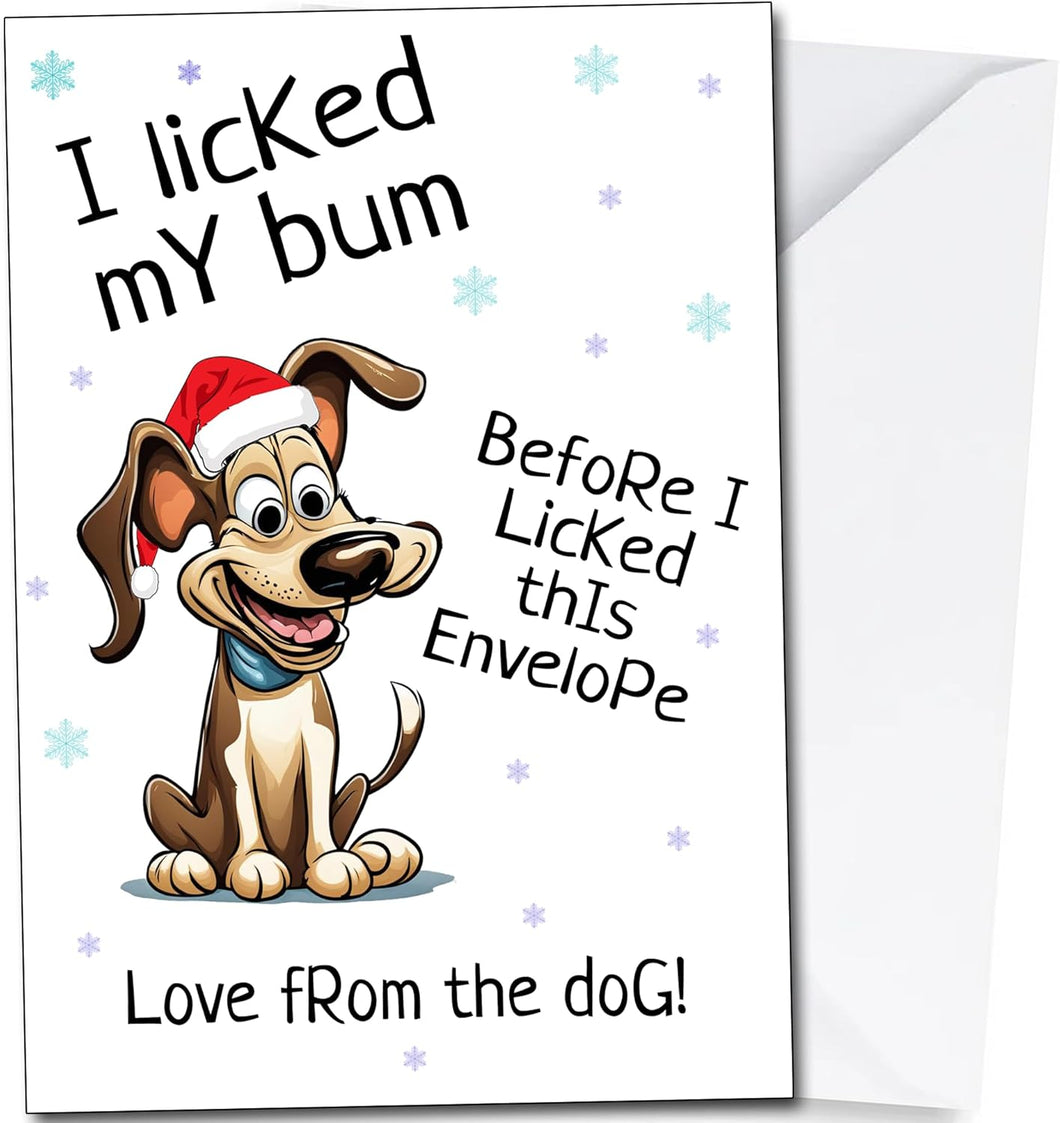 Christmas Card From The Dog For Dad Mum Funny Christmas Cards From The Dog From Son Daughter