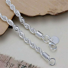 Load image into Gallery viewer, Twisted Rope Silver Plated Bracelet