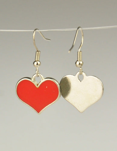 Enamel Love Heart Earrings for Mum, Daughter, Sister