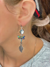 Load image into Gallery viewer, Colourful Dragon Fly With Leaf Drop Earrings for Women, Girlfriends, Wives, Sisters