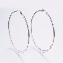 Load image into Gallery viewer, Big Hoop Earrings Hypoallergenic Earrings Flat Ring Shape