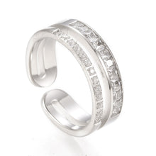 Load image into Gallery viewer, Double Layered Adjustable CZ Ring