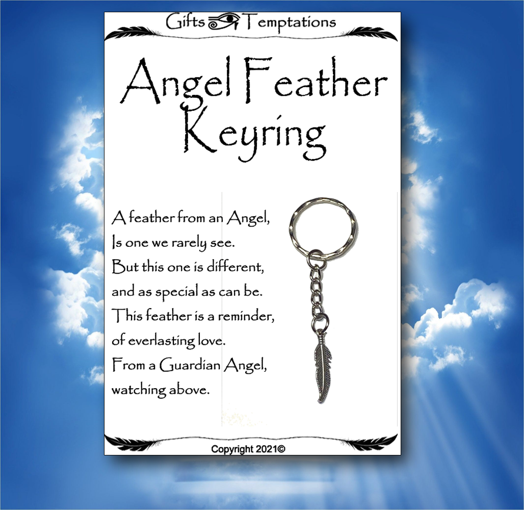 Angel Feather Keyring