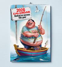 Load image into Gallery viewer, 2026 Calendar, Funny Fishing Theme, A4 Size, Gift For Dads, Husbands and Brothers