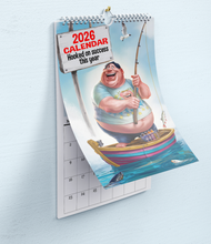 Load image into Gallery viewer, 2026 Calendar, Funny Fishing Theme, A4 Size, Gift For Dads, Husbands and Brothers