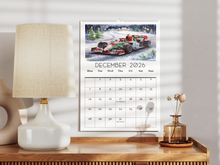 Load image into Gallery viewer, Formula Racing 2026 Wall Calendar with Driver Birthdays on Each Month