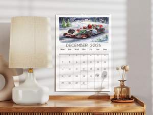 Formula Racing 2026 Wall Calendar with Driver Birthdays on Each Month