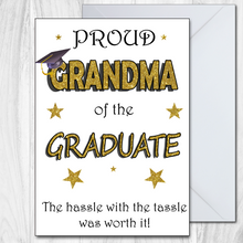 Load image into Gallery viewer, Graduation Card Proud Personalised Grandma, Parents, Mum, Dad