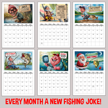 Load image into Gallery viewer, 2026 Calendar, Funny Fishing Theme, A4 Size, Gift For Dads, Husbands and Brothers
