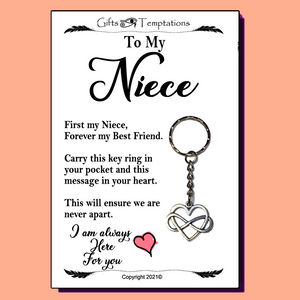 To My Niece Keyring