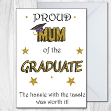 Load image into Gallery viewer, Graduation Card Proud Personalised Grandma, Parents, Mum, Dad