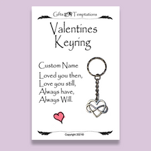 Load image into Gallery viewer, Personalised Valentines Keyring