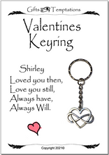 Load image into Gallery viewer, Personalised Valentines Keyring