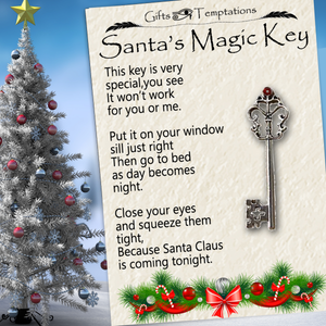 * Santa's Magic Key for Window Sill, Christmas Eve Magic Key *