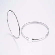 Load image into Gallery viewer, Big Hoop Earrings Hypoallergenic Earrings Flat Ring Shape