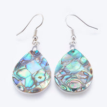 Load image into Gallery viewer, Abalone Paua Shell Dangle Earrings