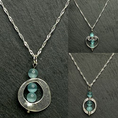 Blue Moonstone Style Necklace 3 styles