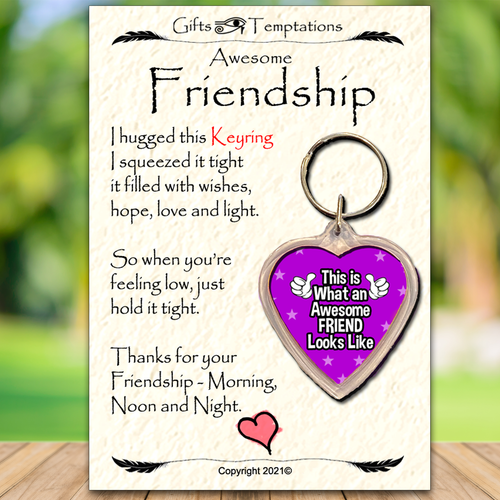 Awesome Friendship Thankyou Gift Keyring