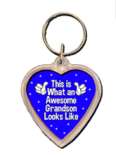 Load image into Gallery viewer, Awesome Grandson Keyring, Inspirational Gift