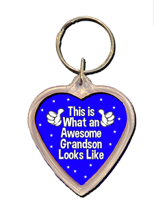 Awesome Grandson Keyring, Inspirational Gift