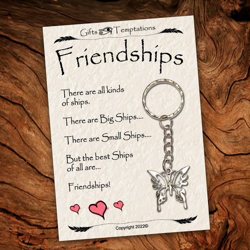 Best Ships Friendship Keepsake Thankyou Gift Keyring Birthday Easter Christmas