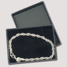 Load image into Gallery viewer, Twisted Rope Silver Plated Bracelet