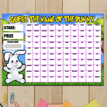 Load image into Gallery viewer, A4 Guess the name Fundraising Scratch Card Game 100 Fund Raiser