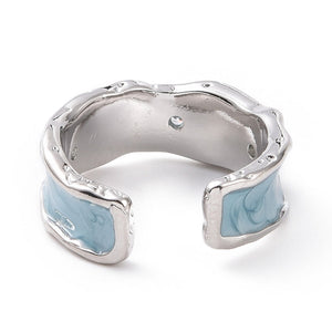 For Friends or Family Sky Blue Wave Ring