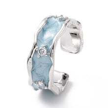 Load image into Gallery viewer, For Friends or Family Sky Blue Wave Ring