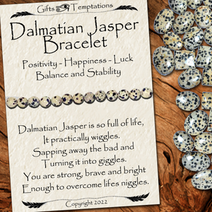 Dalmatian Jasper Bead Bracelet