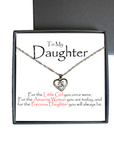 Load image into Gallery viewer, Daughter Boxed Heart Message Necklace