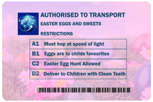 Load image into Gallery viewer, Easter Bunny Lost Hopping Licence