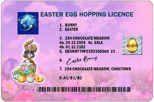 Easter Bunny Lost Hopping Licence