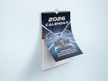 Load image into Gallery viewer, 2026 Calendar Formula Racing Motorsports Events Dates, Driver Birthdays, A4 Size