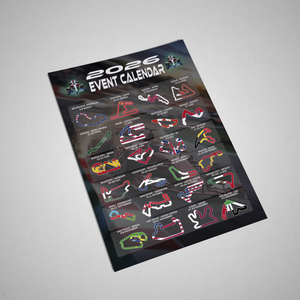 Formula Racing Tracks 2026 Event Poster Ideal Gift for Motor Racing Fans