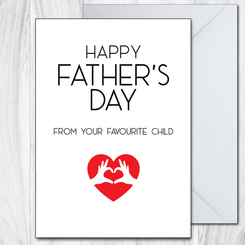 Funny Fathers Day Card From Favourite Child