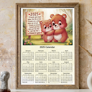 2025 Friendship Calendar Stunning Gift A4 Size 210mm x 297mm