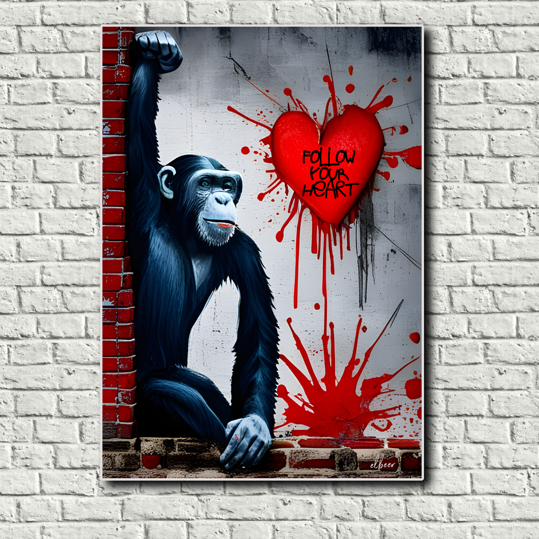 Chimpanzee Graffiti Print 