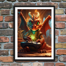 Load image into Gallery viewer, Digital Dragon Delight: Gaming Glossy Wall Art Decor Print